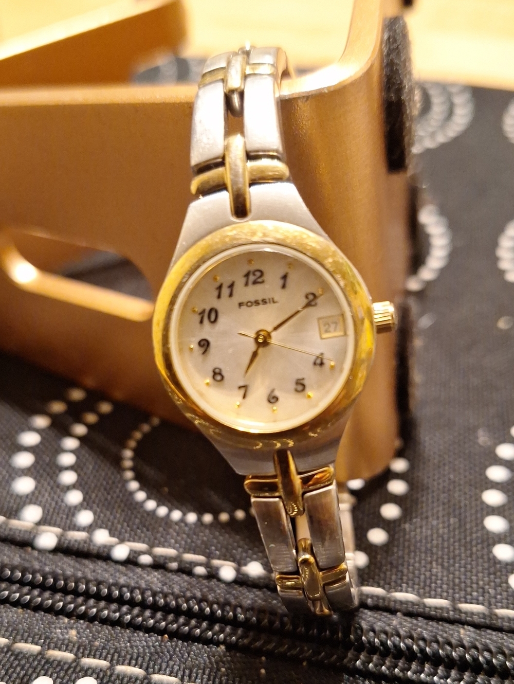 Fossil Two-Tone Ladies Bracelet Watch in Gold and Silver